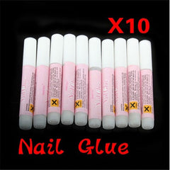 10Pcs /Set Mini Beauty Nail Glue False Art Decorate Tips Acrylic Glue Nail Accessories 2g  False Nail Extension Glue